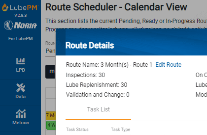 LubePM route scheduler